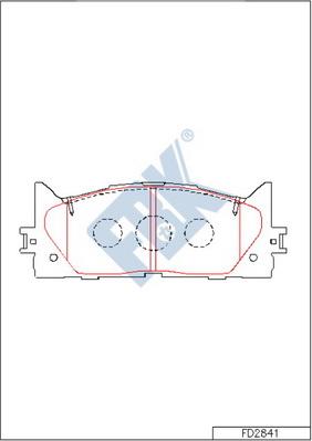 FBK FD2841 - Комплект спирачно феродо, дискови спирачки vvparts.bg