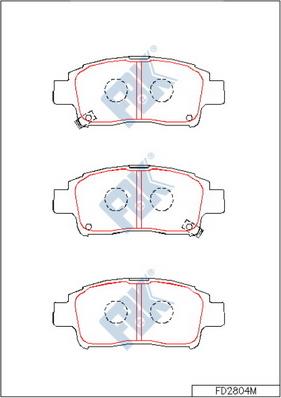 FBK FD2804M - Комплект спирачно феродо, дискови спирачки vvparts.bg