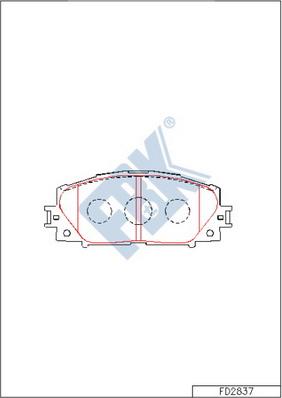 FBK FD2837 - Комплект спирачно феродо, дискови спирачки vvparts.bg