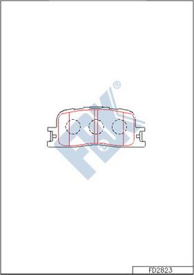 FBK FD2823 - Комплект спирачно феродо, дискови спирачки vvparts.bg