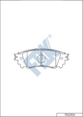 FBK FD2300 - Комплект спирачно феродо, дискови спирачки vvparts.bg