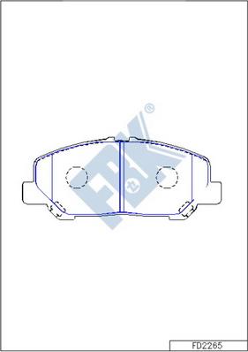 FBK FD2265 - Комплект спирачно феродо, дискови спирачки vvparts.bg