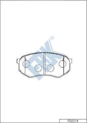 FBK FD2214 - Комплект спирачно феродо, дискови спирачки vvparts.bg