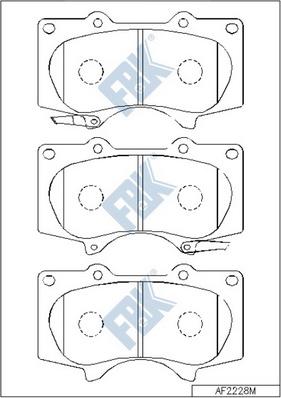 FBK FD2228M - Комплект спирачно феродо, дискови спирачки vvparts.bg