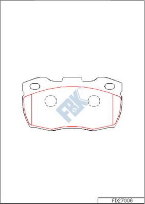 FBK FD27006 - Комплект спирачно феродо, дискови спирачки vvparts.bg