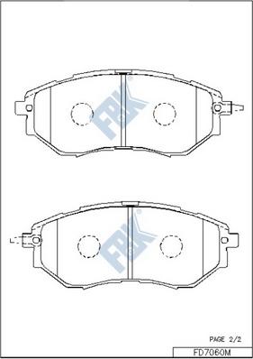 FBK FD7060M - Комплект спирачно феродо, дискови спирачки vvparts.bg