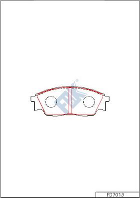 FBK FD7013 - Комплект спирачно феродо, дискови спирачки vvparts.bg