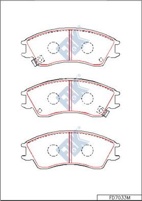 FBK FD7033M - Комплект спирачно феродо, дискови спирачки vvparts.bg