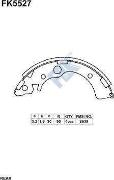 FBK FK5527 - Комплект спирачна челюст vvparts.bg