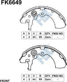 FBK FK6649 - Комплект спирачна челюст vvparts.bg