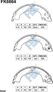 FBK FK6664 - Комплект спирачна челюст vvparts.bg