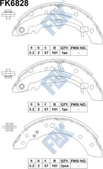 FBK FK6828 - Комплект спирачна челюст vvparts.bg