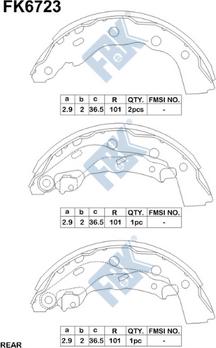 FBK FK6723 - Комплект спирачна челюст vvparts.bg