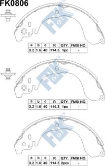 FBK FK0806 - Комплект спирачна челюст vvparts.bg