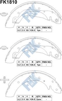 FBK FK1810 - Комплект спирачна челюст vvparts.bg