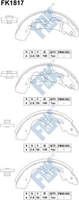 FBK FK1817 - Комплект спирачна челюст vvparts.bg