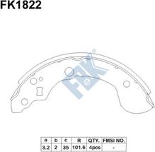 FBK FK1822 - Комплект спирачна челюст vvparts.bg