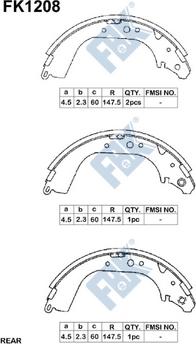 FBK FK1208 - Комплект спирачна челюст vvparts.bg