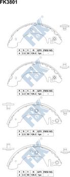 FBK FK3801 - Комплект спирачна челюст vvparts.bg