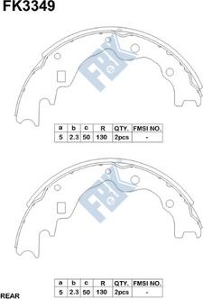 FBK FK3349 - Комплект спирачна челюст vvparts.bg