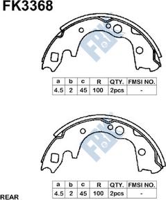 FBK FK3368 - Комплект спирачна челюст vvparts.bg