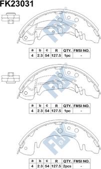 FBK FK23031 - Комплект спирачна челюст vvparts.bg