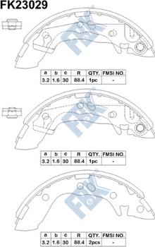 FBK FK23029 - Комплект спирачна челюст vvparts.bg