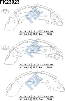 FBK FK23023 - Комплект спирачна челюст vvparts.bg