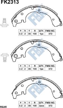 FBK FK2313 - Комплект спирачна челюст vvparts.bg