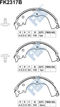 FBK FK2317B - Комплект спирачна челюст vvparts.bg