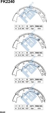 FBK FK2240 - Комплект спирачна челюст vvparts.bg