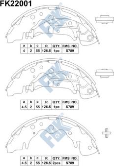 FBK FK22001 - Комплект спирачна челюст vvparts.bg