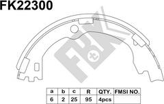 FBK FK22300 - Комплект спирачна челюст, ръчна спирачка vvparts.bg