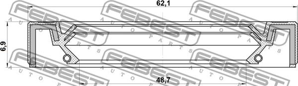 Febest 95IBS-50620707X - Уплътнителен пръстен, главина vvparts.bg