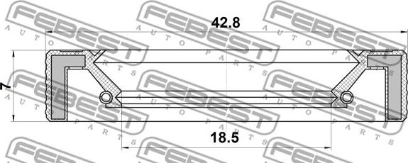 Febest 95LAY-20420707X - Ремонтен комплект, аксиален шарнир на напречна кормилна щанг vvparts.bg