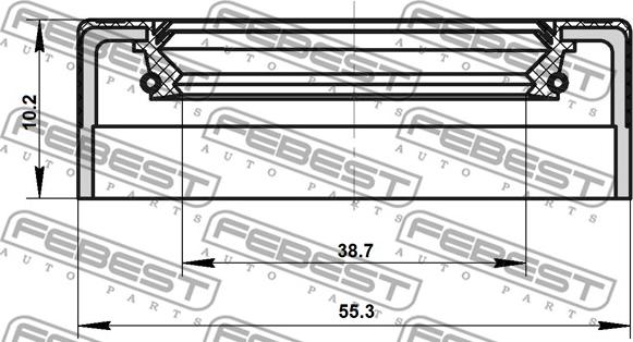 Febest 95NES-40551010C - Семеринг, задвижващ вал vvparts.bg