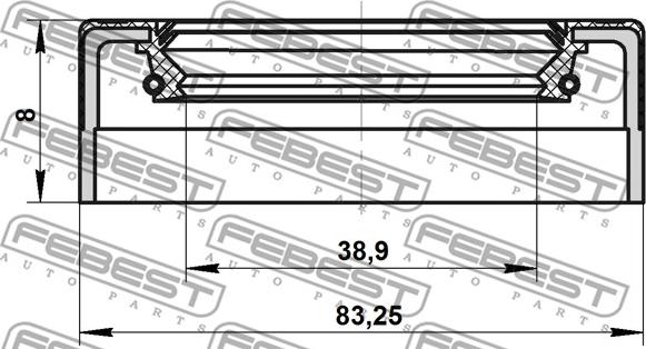 Febest 95NEY-42830808C - Семеринг, автоматична трансмисия vvparts.bg