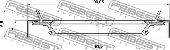 Febest 95HDY-63900710X - Уплътнителен пръстен, главина vvparts.bg