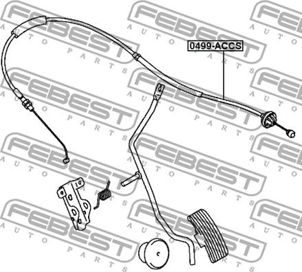 Febest 0499-ACCS - Жило за газ vvparts.bg