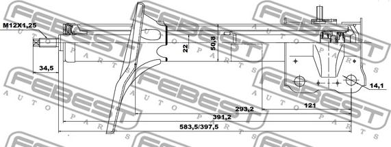 Febest 04665601F - Амортисьор vvparts.bg