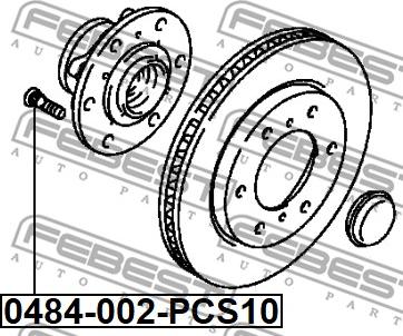 Febest 0484-002-PCS10 - Колесен болт vvparts.bg