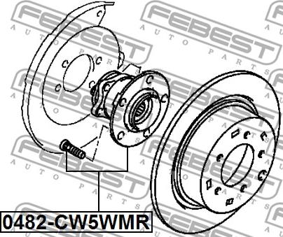 Febest 0482-CW5WMR - Главина на колелото vvparts.bg