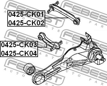 Febest 0425-CK02 - Носач, окачване на колелата vvparts.bg