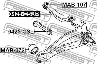 Febest 0425-CSUP - Носач, окачване на колелата vvparts.bg