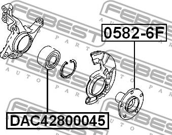 Febest 0582-6F - Главина на колелото vvparts.bg