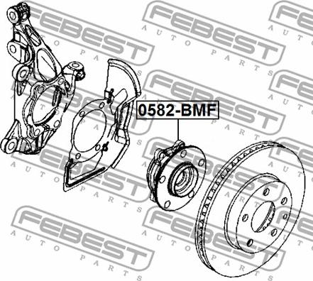 Febest 0582-BMF - Главина на колелото vvparts.bg