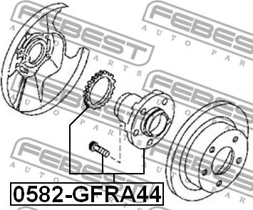 Febest 0582-GFRA44 - Главина на колелото vvparts.bg