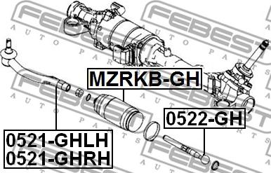 Febest 0521-GHRH - Накрайник на напречна кормилна щанга vvparts.bg