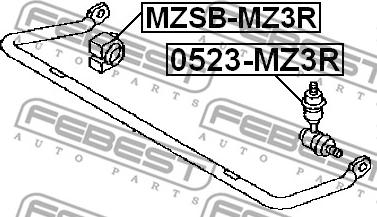 Febest MZSB-MZ3R - Лагерна втулка, стабилизатор vvparts.bg