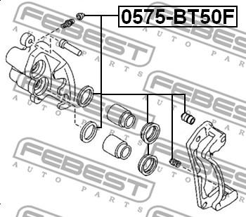 Febest 0575-BT50F - Ремонтен комплект, спирачен апарат vvparts.bg